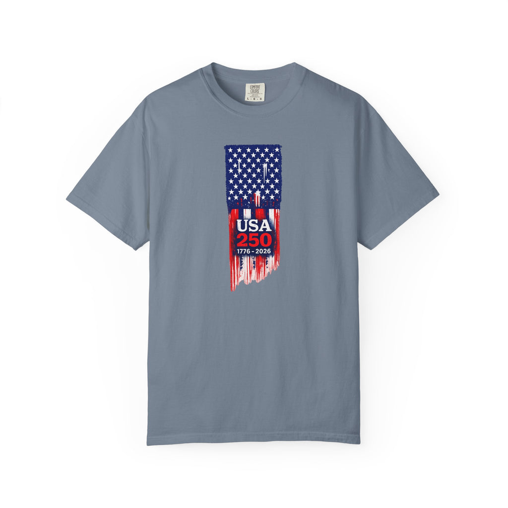 USA 250 Anniversary T-Shirt – Patriotic American Flag Graphic (1776–2026)