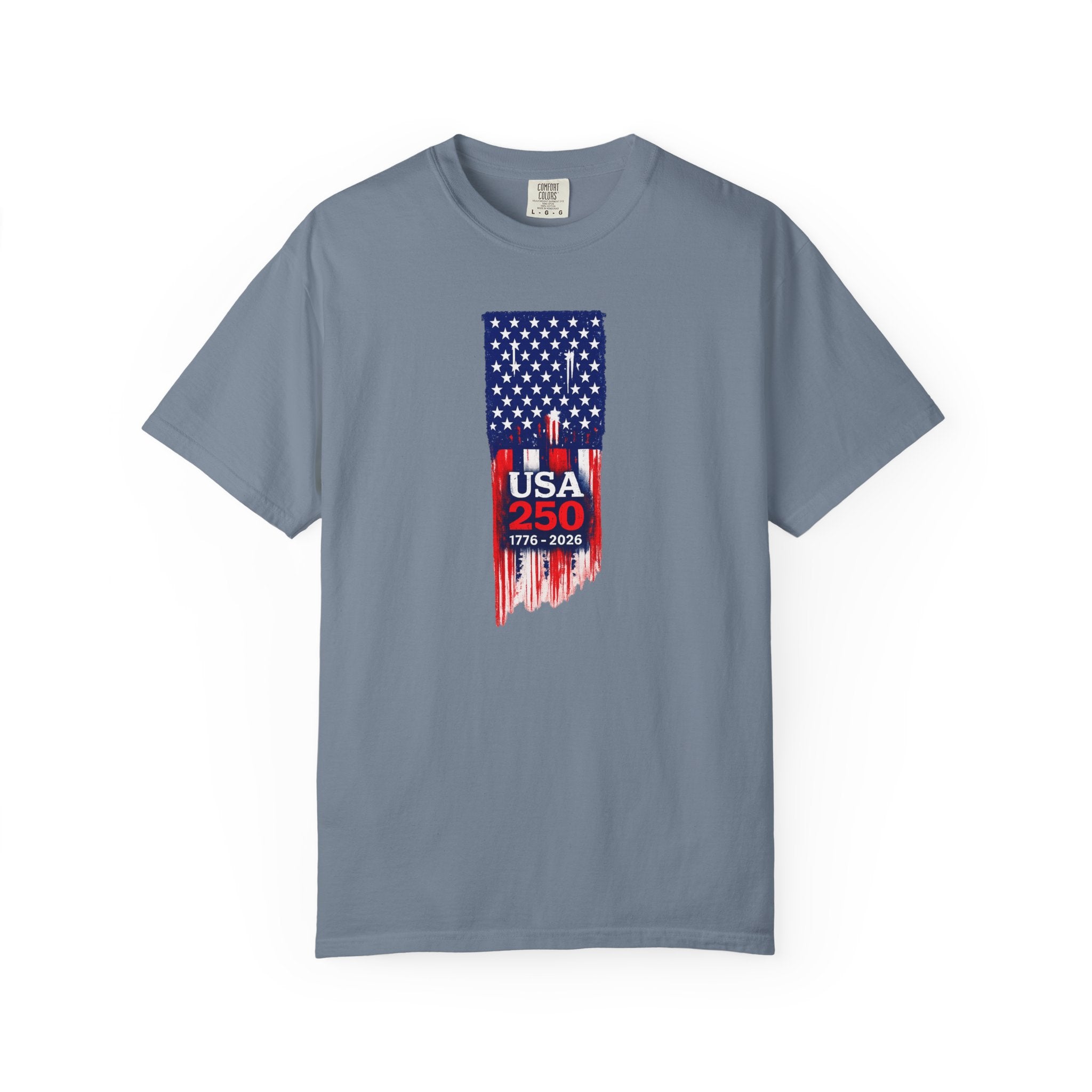 USA 250 Anniversary T-Shirt – Patriotic American Flag Graphic (1776–2026)