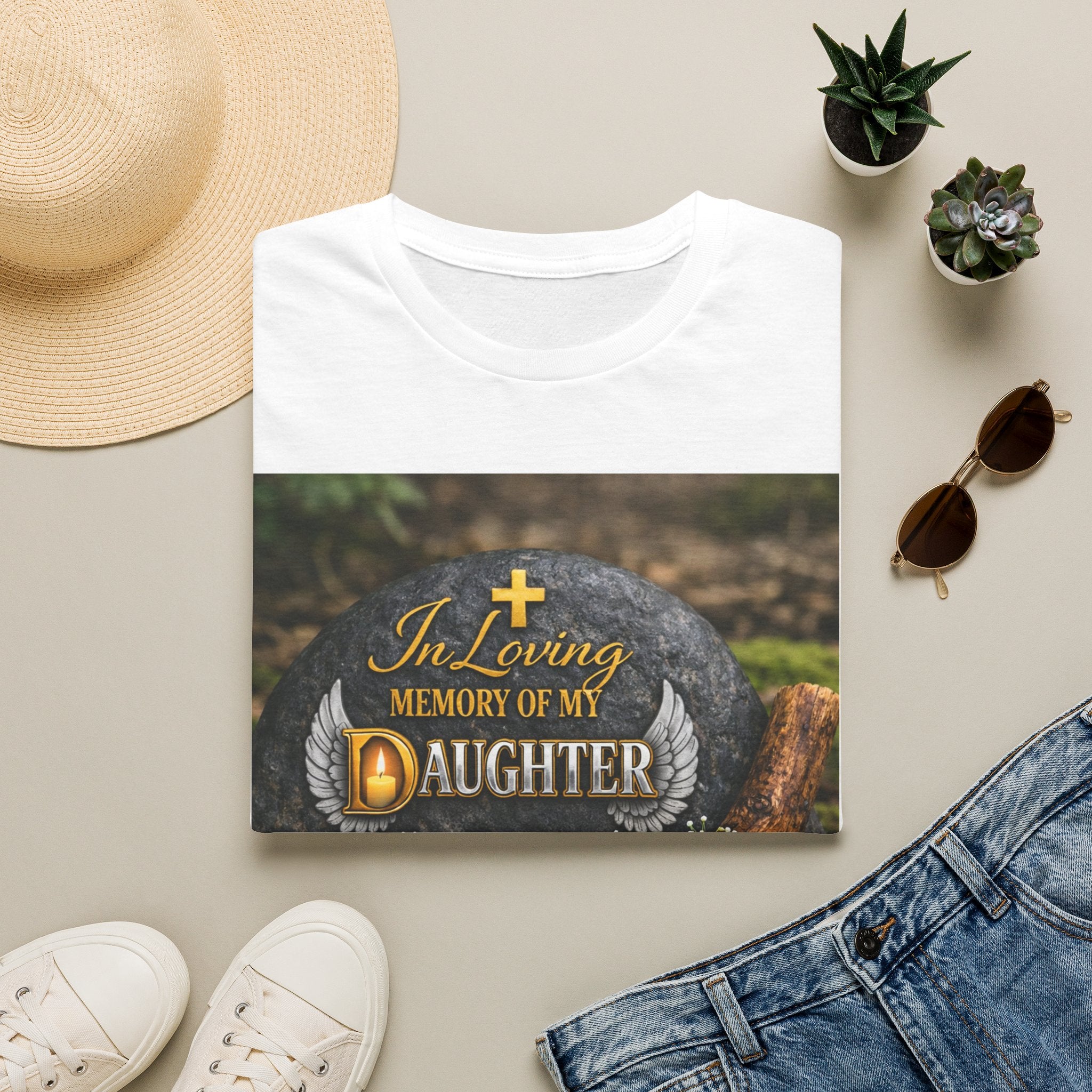 Memorial "In Loving Memory of My Daughter" T-Shirt - Personalization Available -