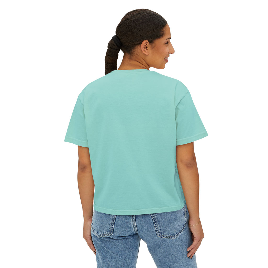Women’s Boxy Tee – Minimal Paw Print Design, Cute Cat & Dog Lover Shirt