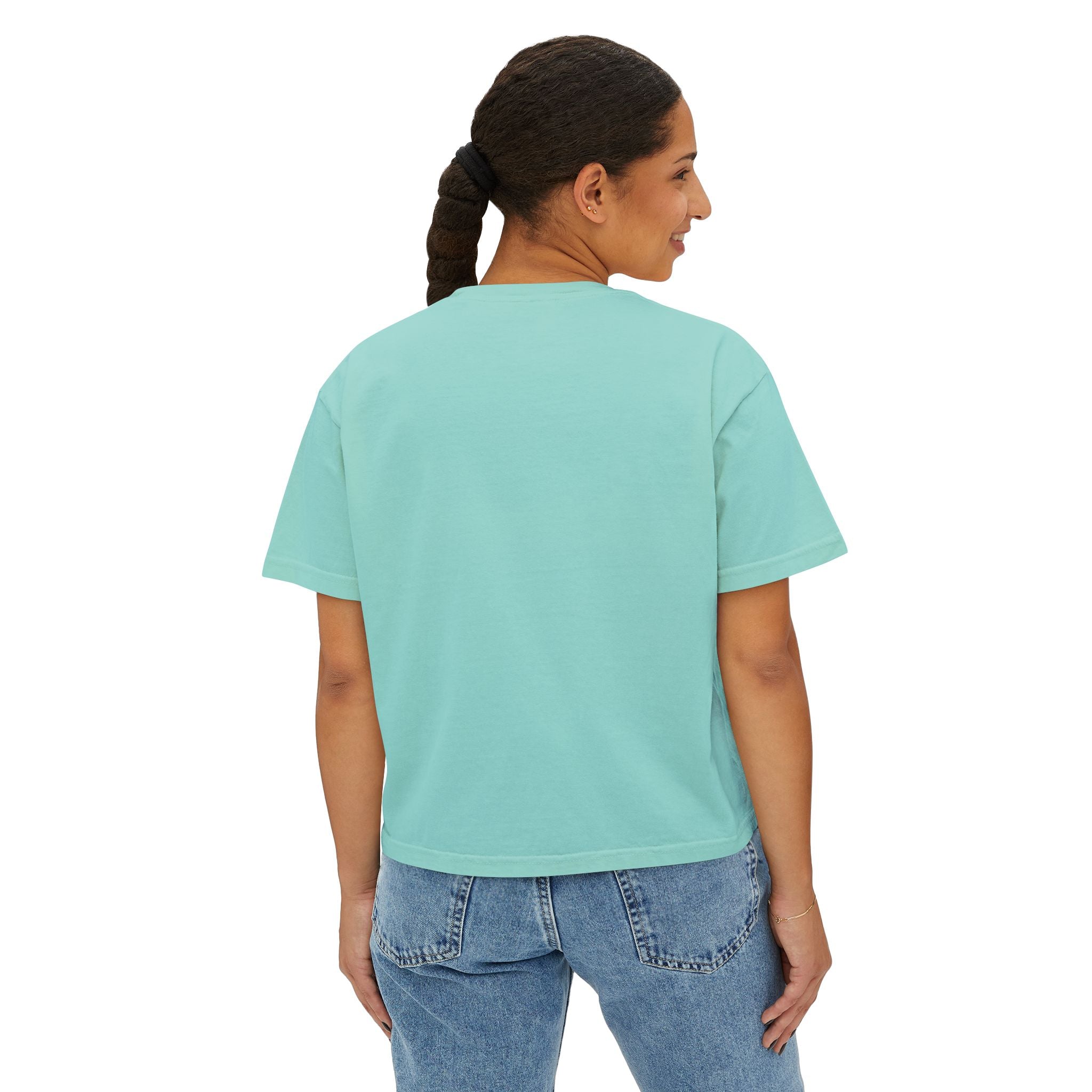 Women’s Boxy Tee – Minimal Paw Print Design, Cute Cat & Dog Lover Shirt
