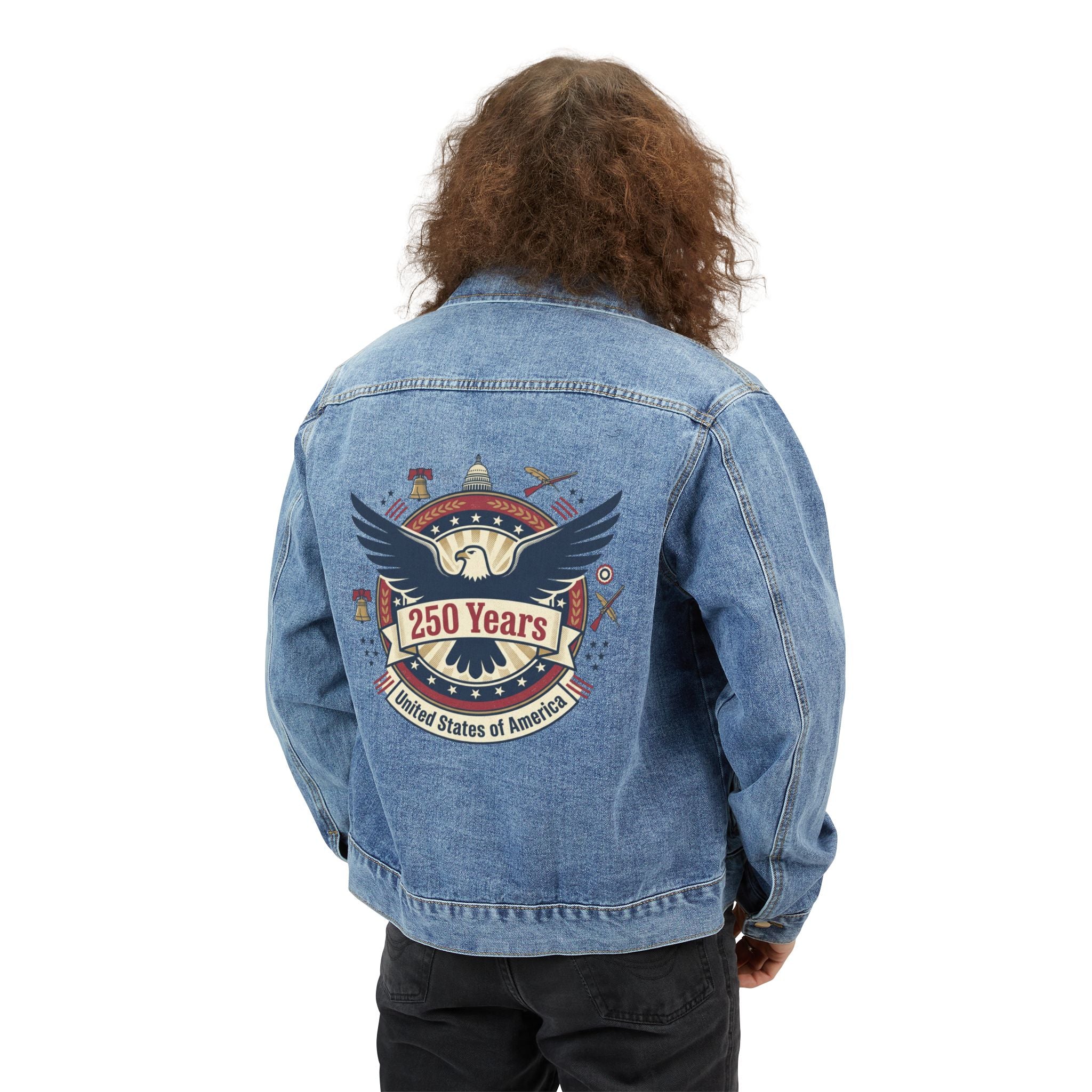 Denim Jacket — 250 Years Retro Crest Back Graphic