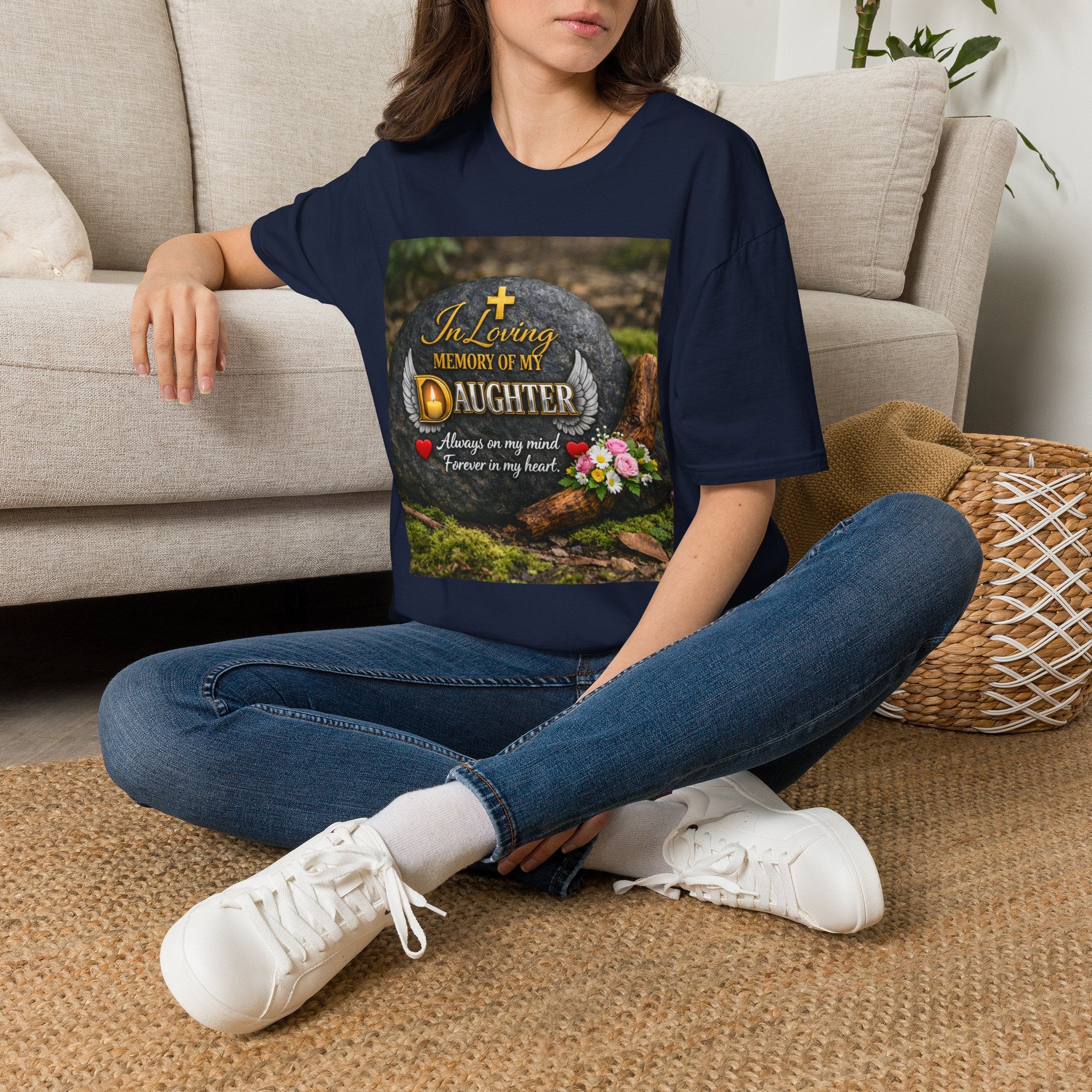 Memorial "In Loving Memory of My Daughter" T-Shirt - Personalization Available -