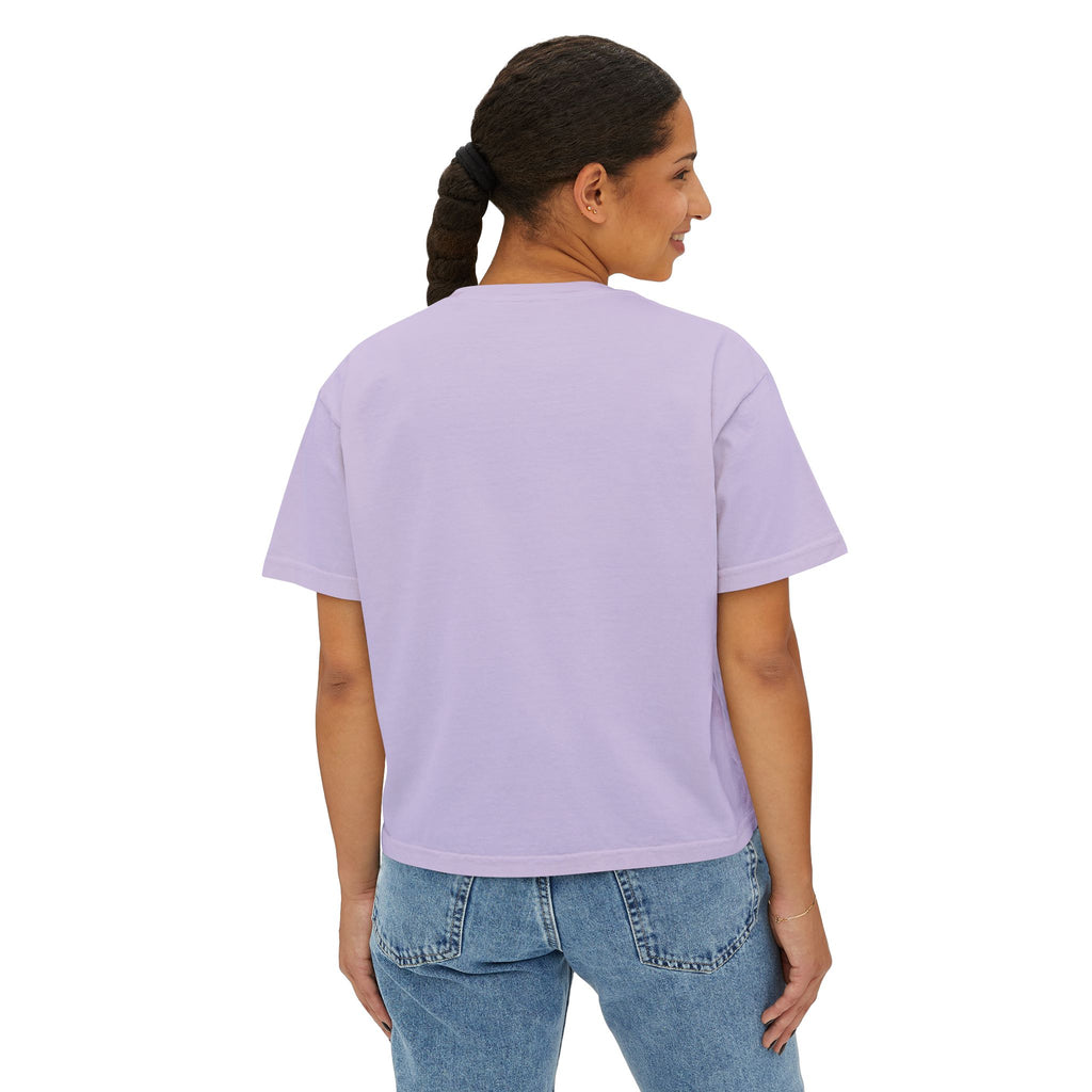 Women’s Boxy Tee – Minimal Paw Print Design, Cute Cat & Dog Lover Shirt