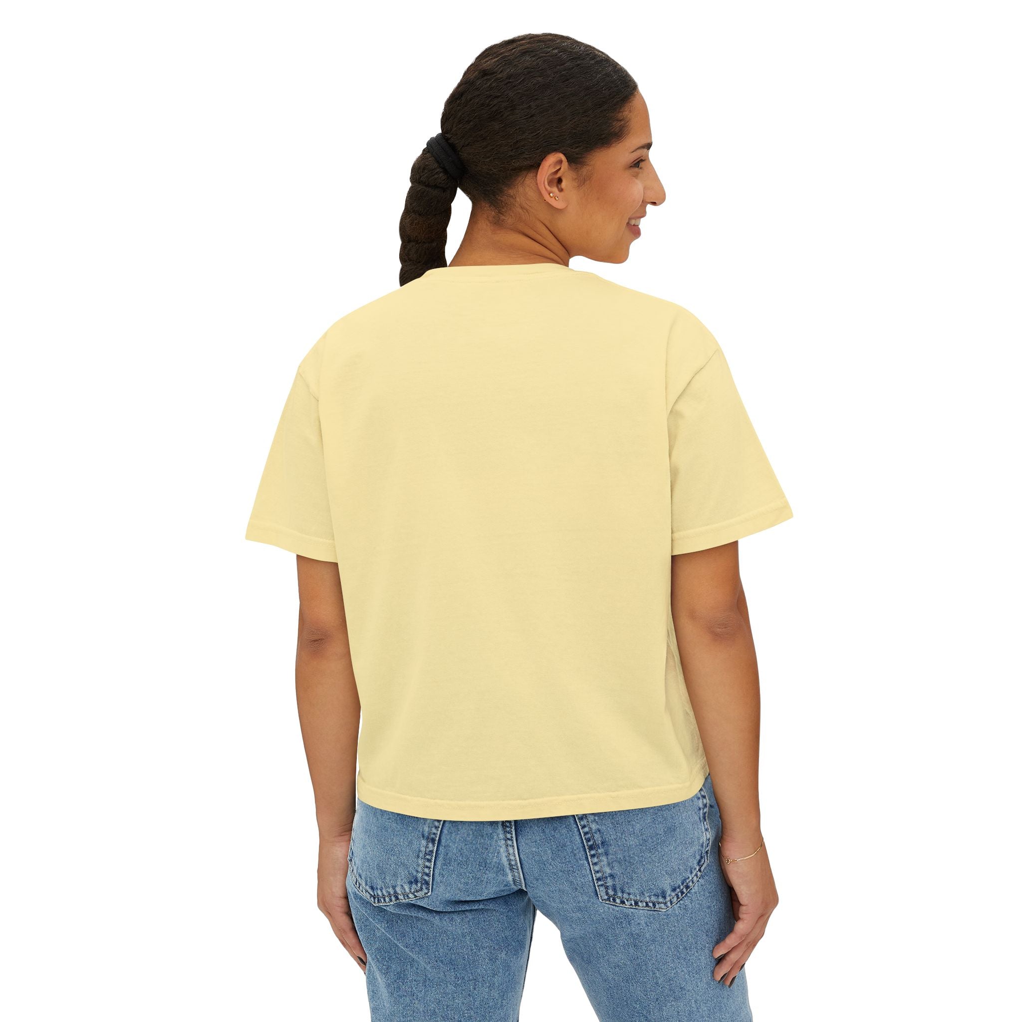 Women’s Boxy Tee – Minimal Paw Print Design, Cute Cat & Dog Lover Shirt