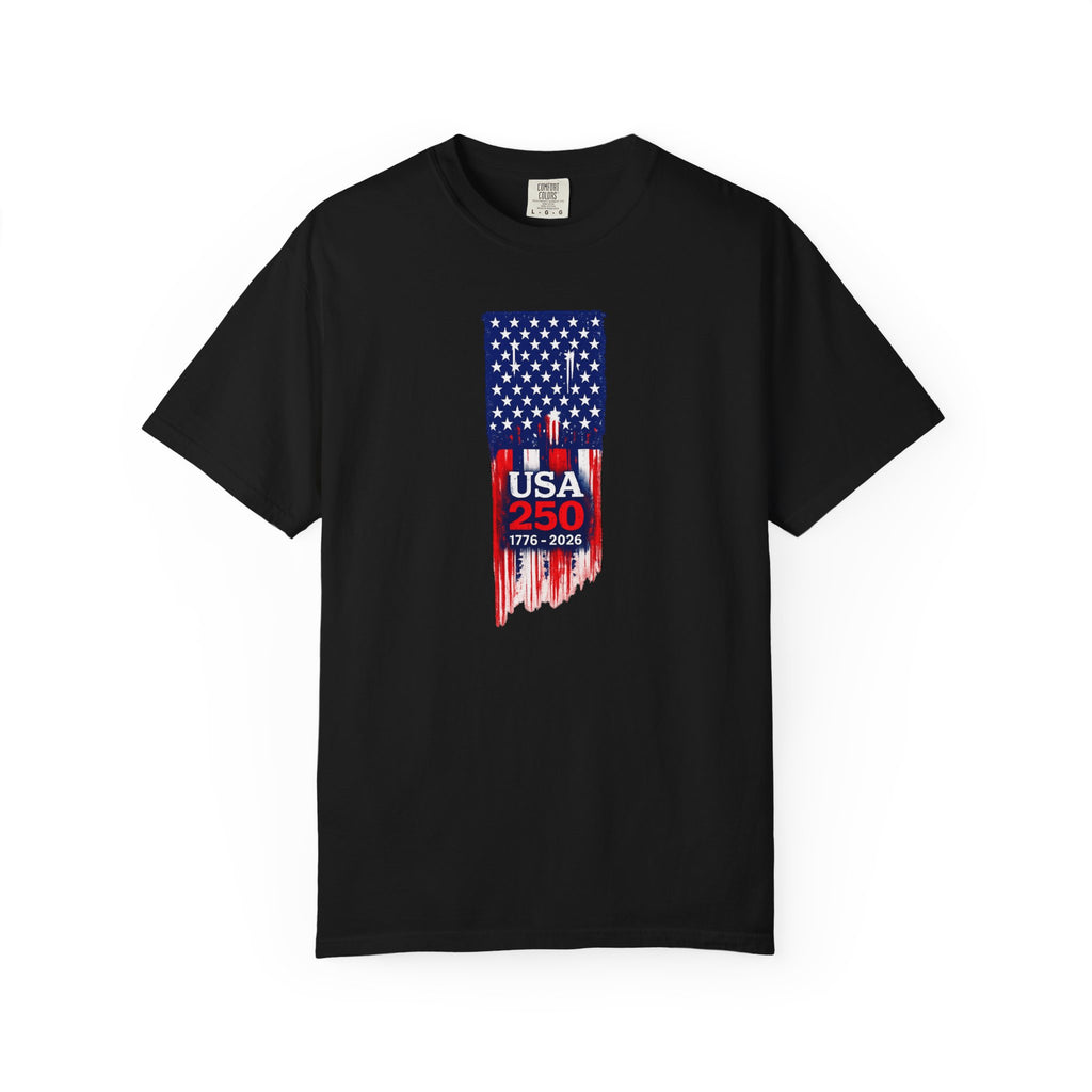 USA 250 Anniversary T-Shirt – Patriotic American Flag Graphic (1776–2026)