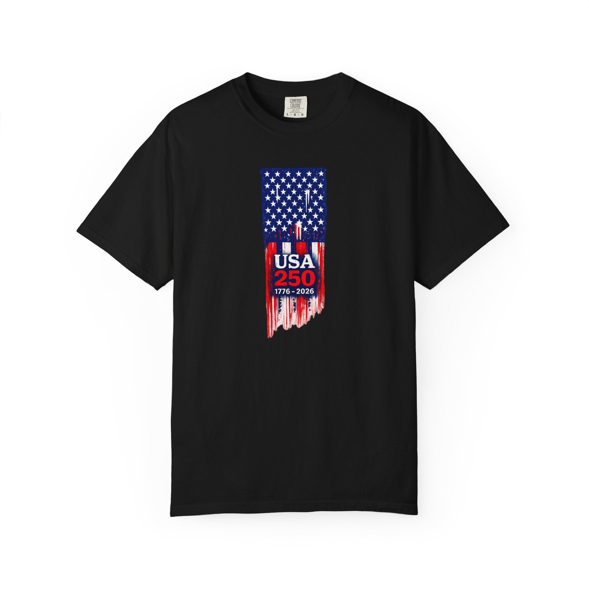 USA 250 Anniversary T-Shirt – Patriotic American Flag Graphic (1776–2026)