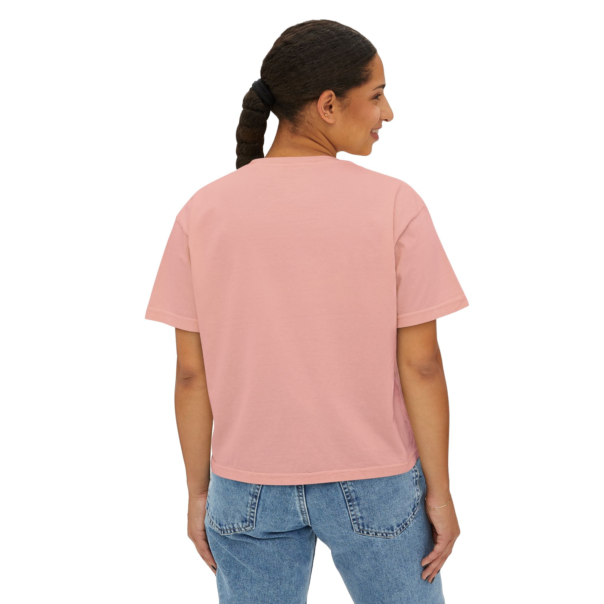 Women’s Boxy Tee – Minimal Paw Print Design, Cute Cat & Dog Lover Shirt