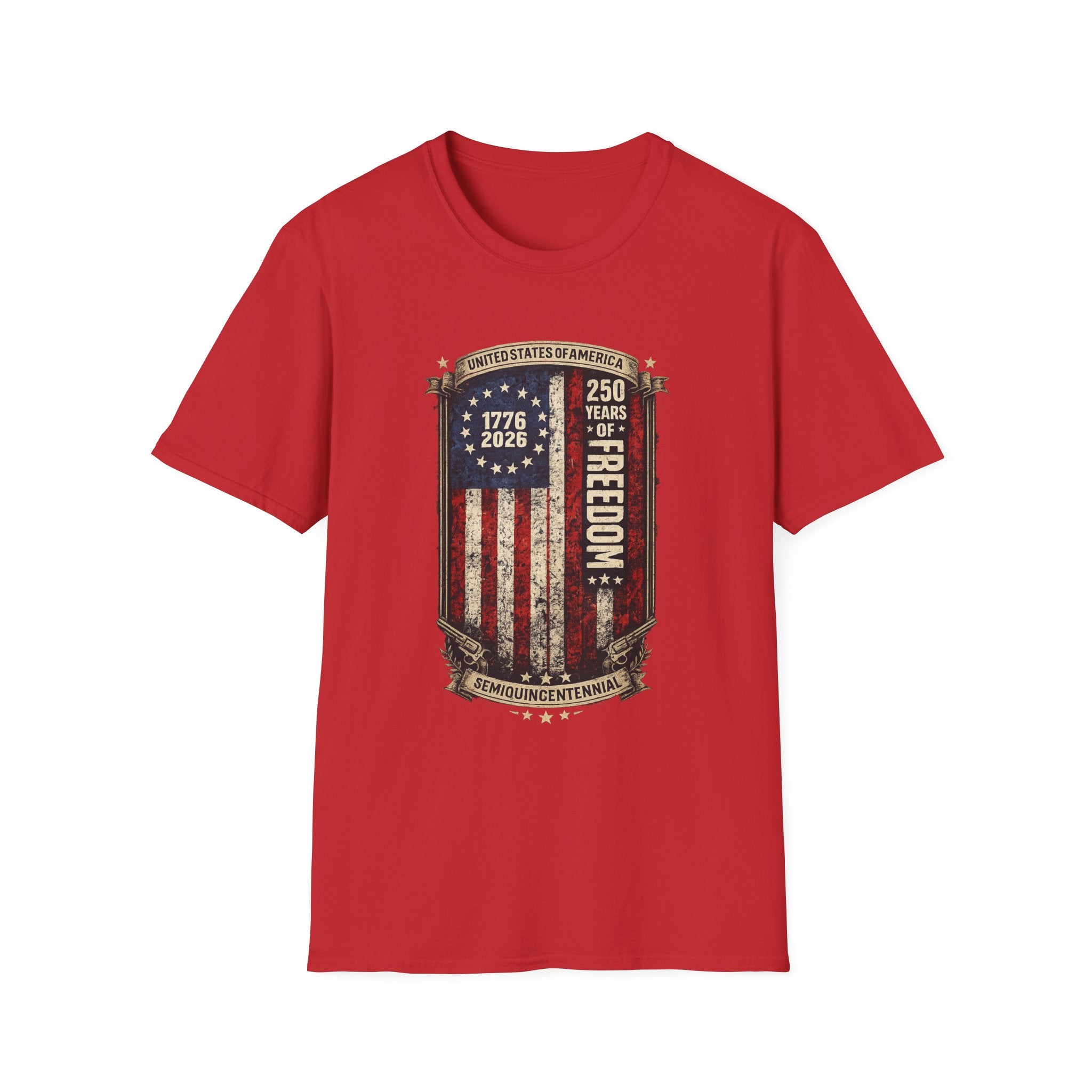 1776–2026 250 Years of Freedom T-Shirt — Vintage American Flag Anniversary Tee
