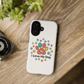 I Love My Dog Colorful Paw Print Phone Case