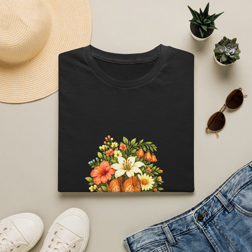 Floral Cowboy Boots T-Shirt — Rustic Wildflower Bouquet Graphic