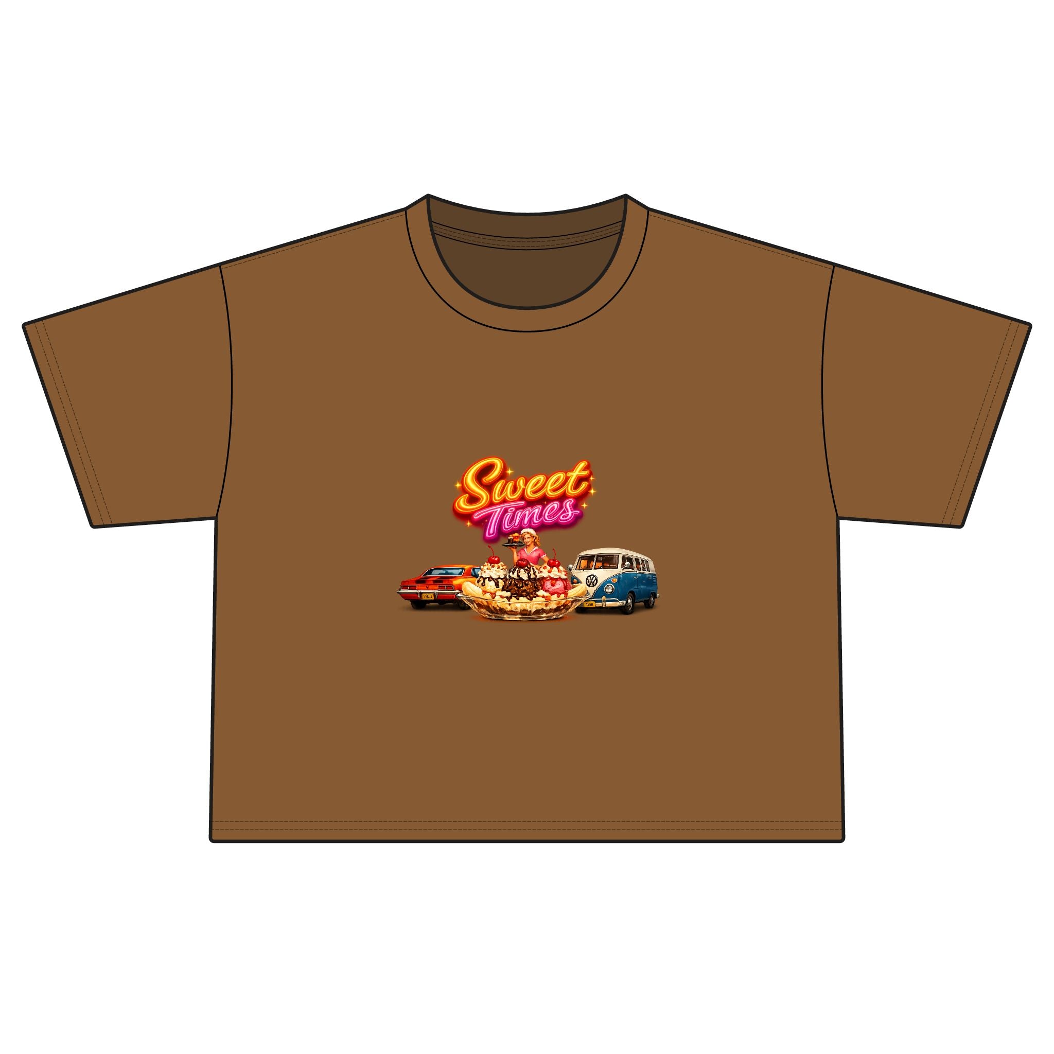 Sweet Ride Women's Boxy Tee — Retro Diner Car Graphic