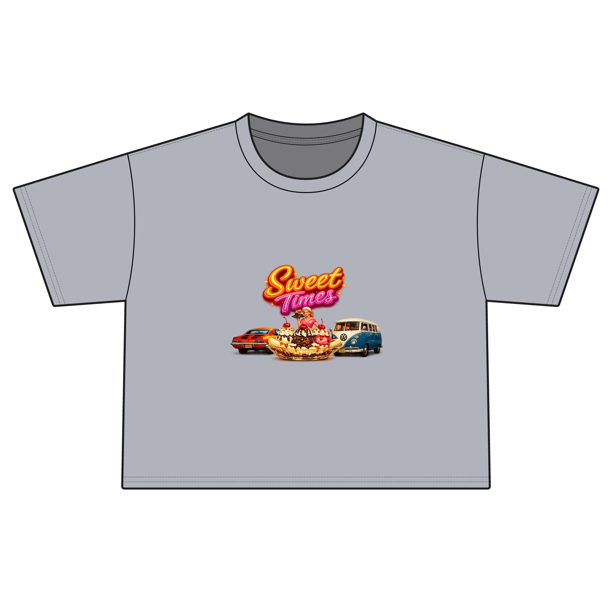 Sweet Ride Women's Boxy Tee — Retro Diner Car Graphic