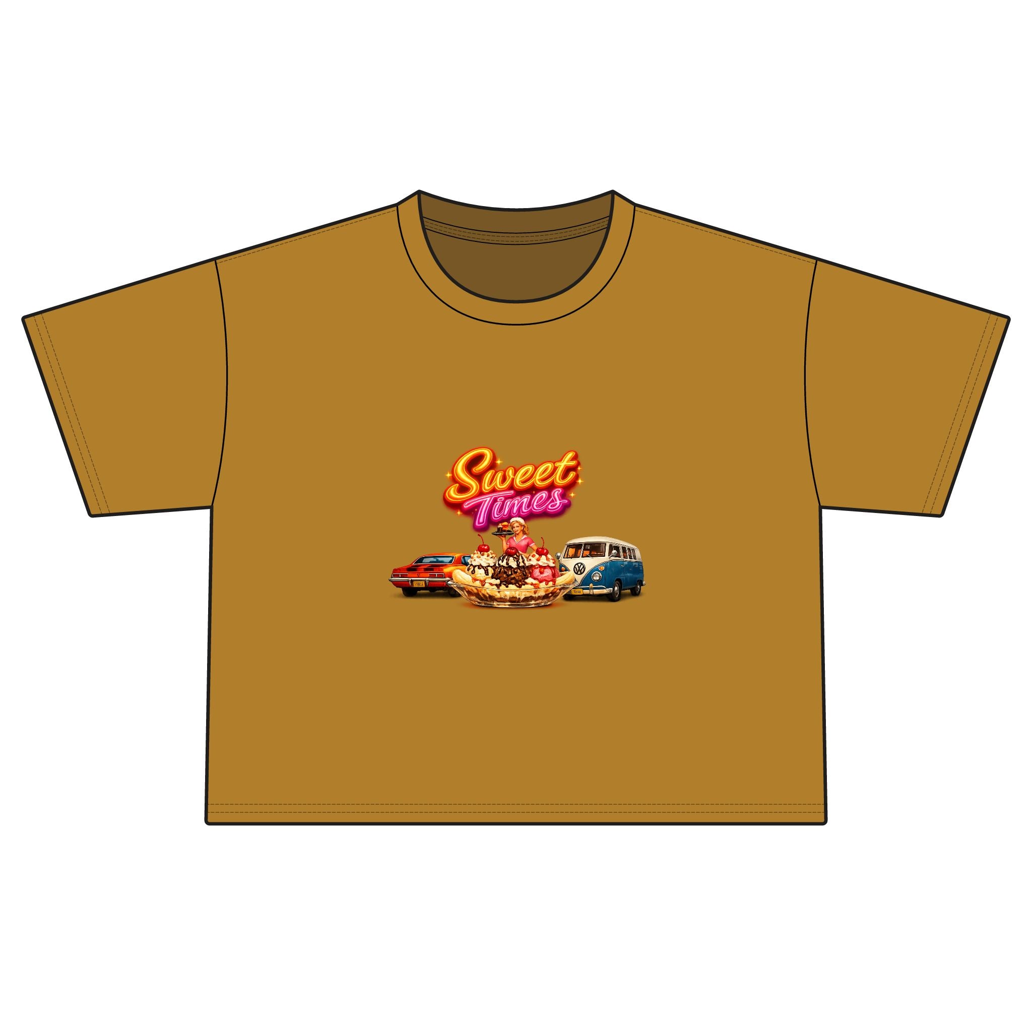 Sweet Ride Women's Boxy Tee — Retro Diner Car Graphic