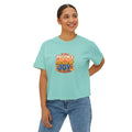 Women's Boxy Tee — “In Your Presence Is Fullness of Joy” Christian Graphic Tee