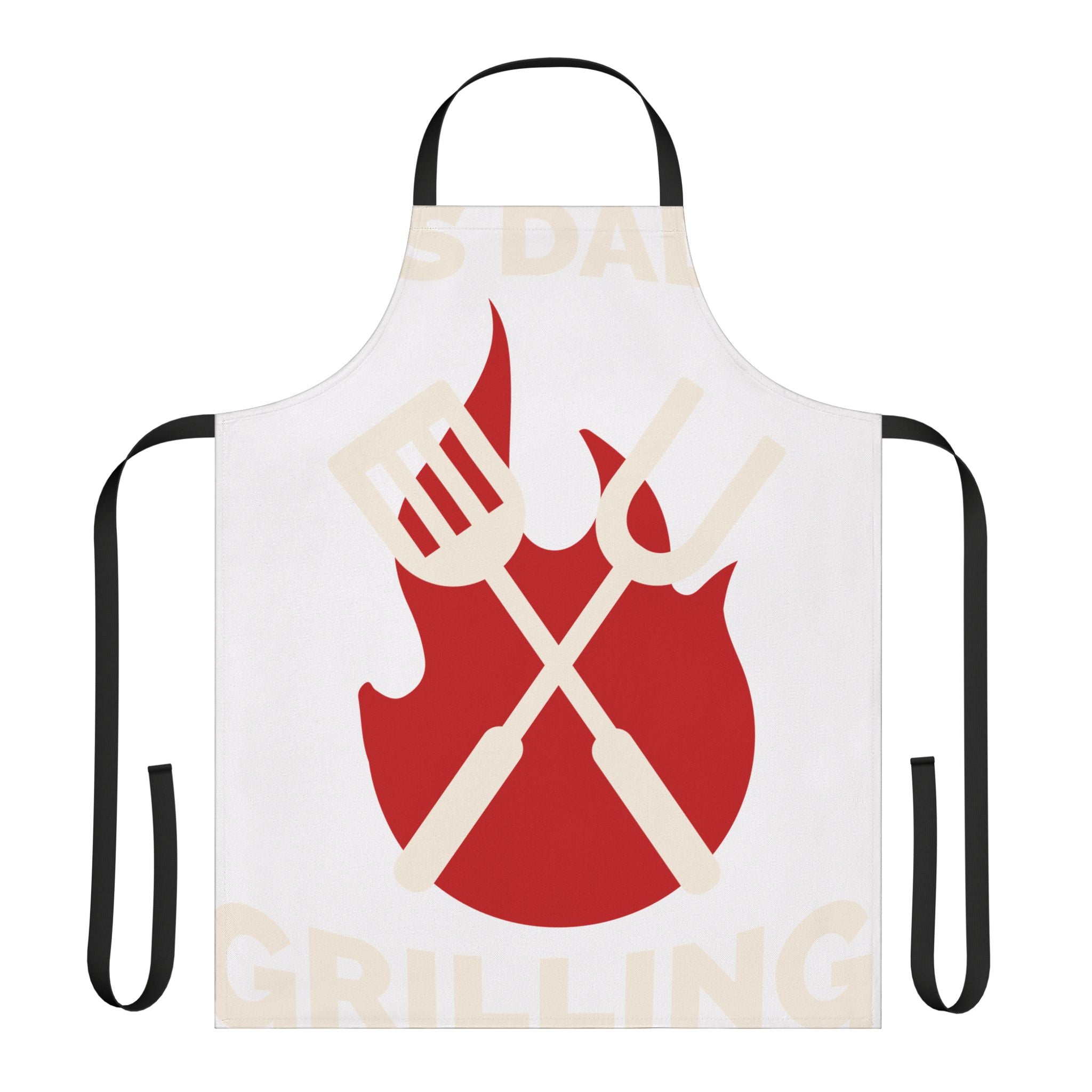 Grillmaster Flame Apron — BBQ Cooking Apron with Spatula & Fork Design
